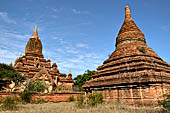 Bagan Myanmar. Temple clusters near the Gubyauknge, Myinkaba. 